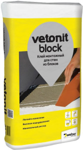 84660111 Клей для стен из блоков Vetonit Block 25 кг STLM-0053541 Santreyd