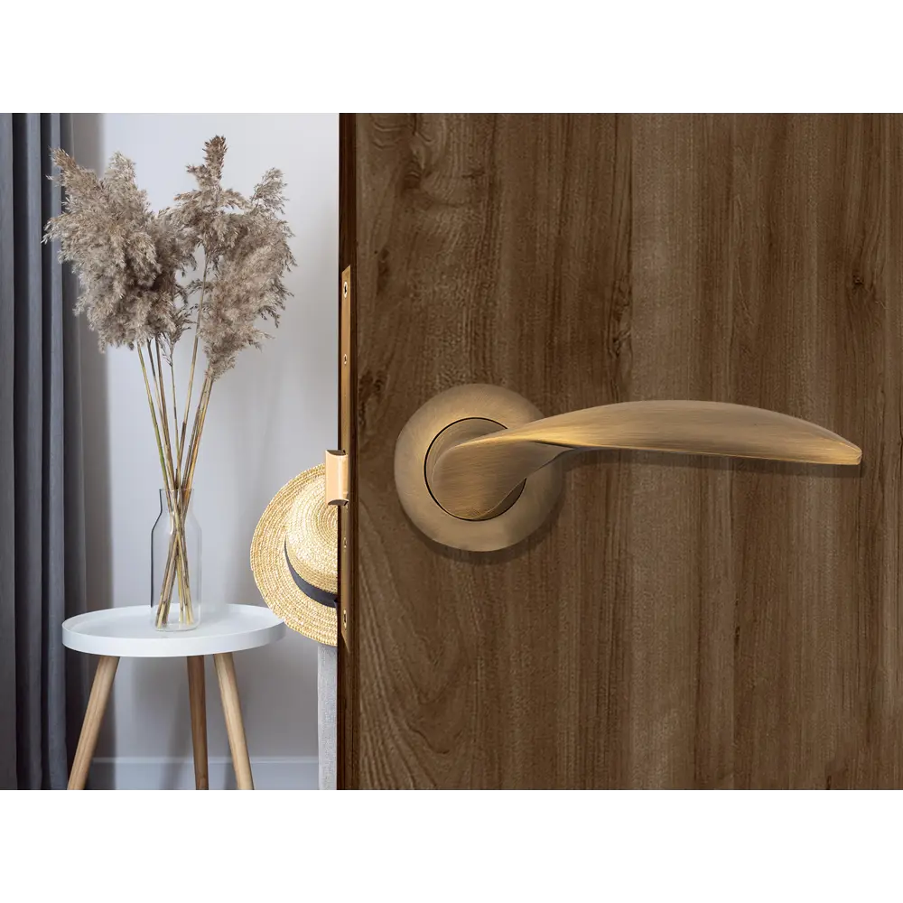 Дверные ручки Фабрика замков Ternera, без запирания, цвет кофе STLM-2176473 - Вид №4