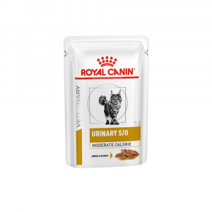 ПР0053543 Корм для кошек Vet Diet Urinary S/O Moderate Calorie при МКБ и лишнем весе, в соусе пауч 85г ROYAL CANIN