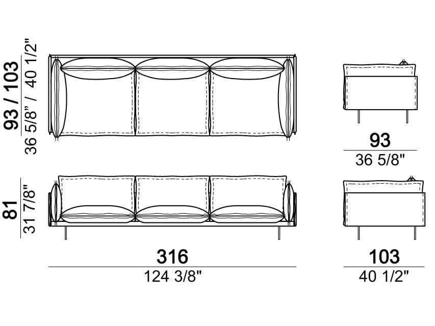 2-местный кожаный диван Arketipo Auto-Reverse ARCH-00131103 - Вид №5