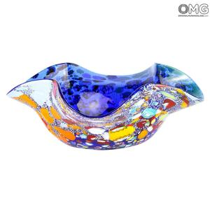 3257 ORIGINALMURANOGLASS Вазочка "Колокольчик" - разноцветная - Original Murano Glass OMG 19 см