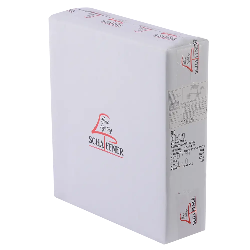 Люстра на штанге Talco 4 лампы 10 м² цвет белый SCHAFFNER STLM-2074895 - Вид №7