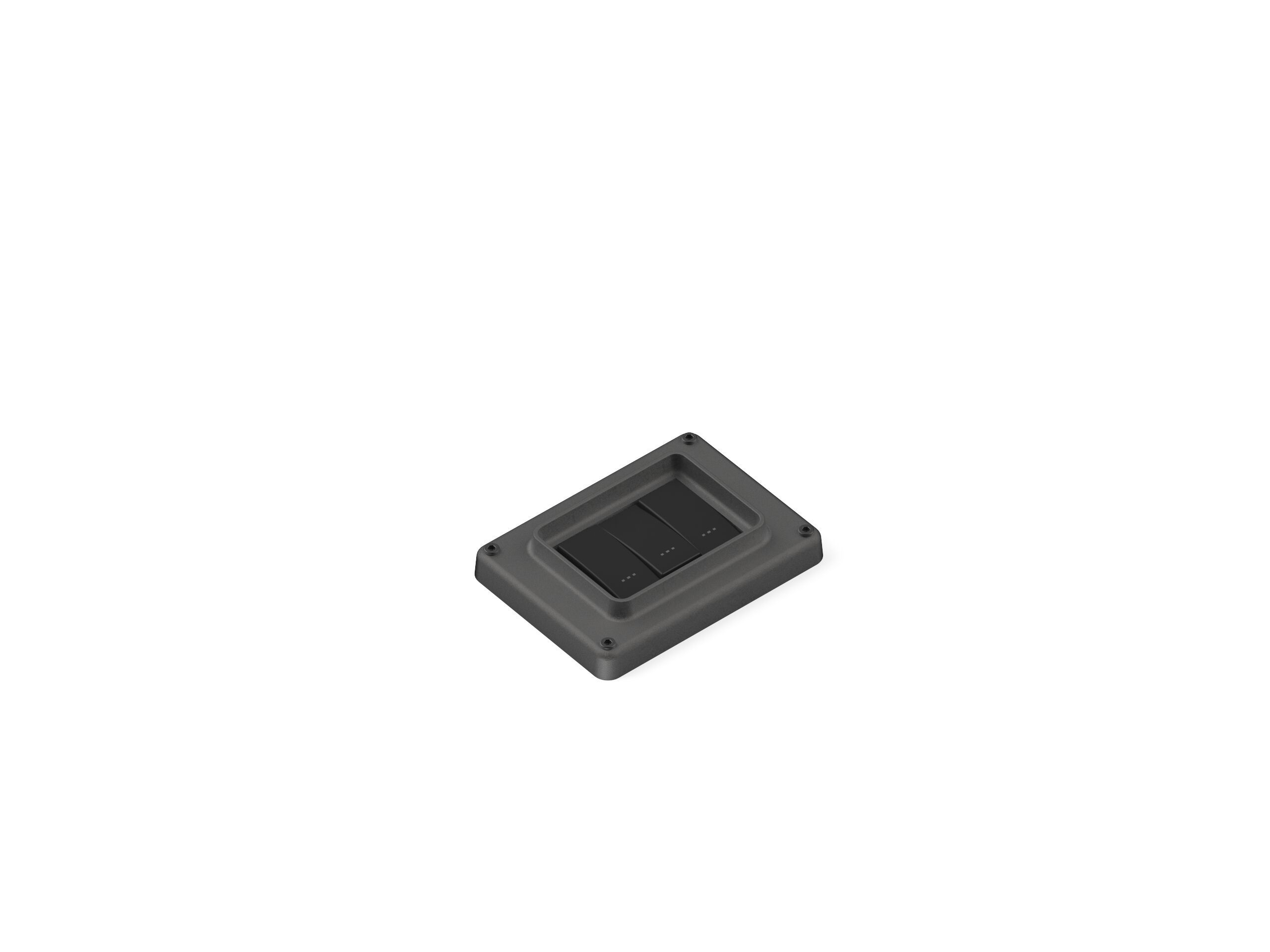 Анодированная алюминиевая пластина для розеток и выключателей Genuit Graphite ARCH-00141383 - Вид №21