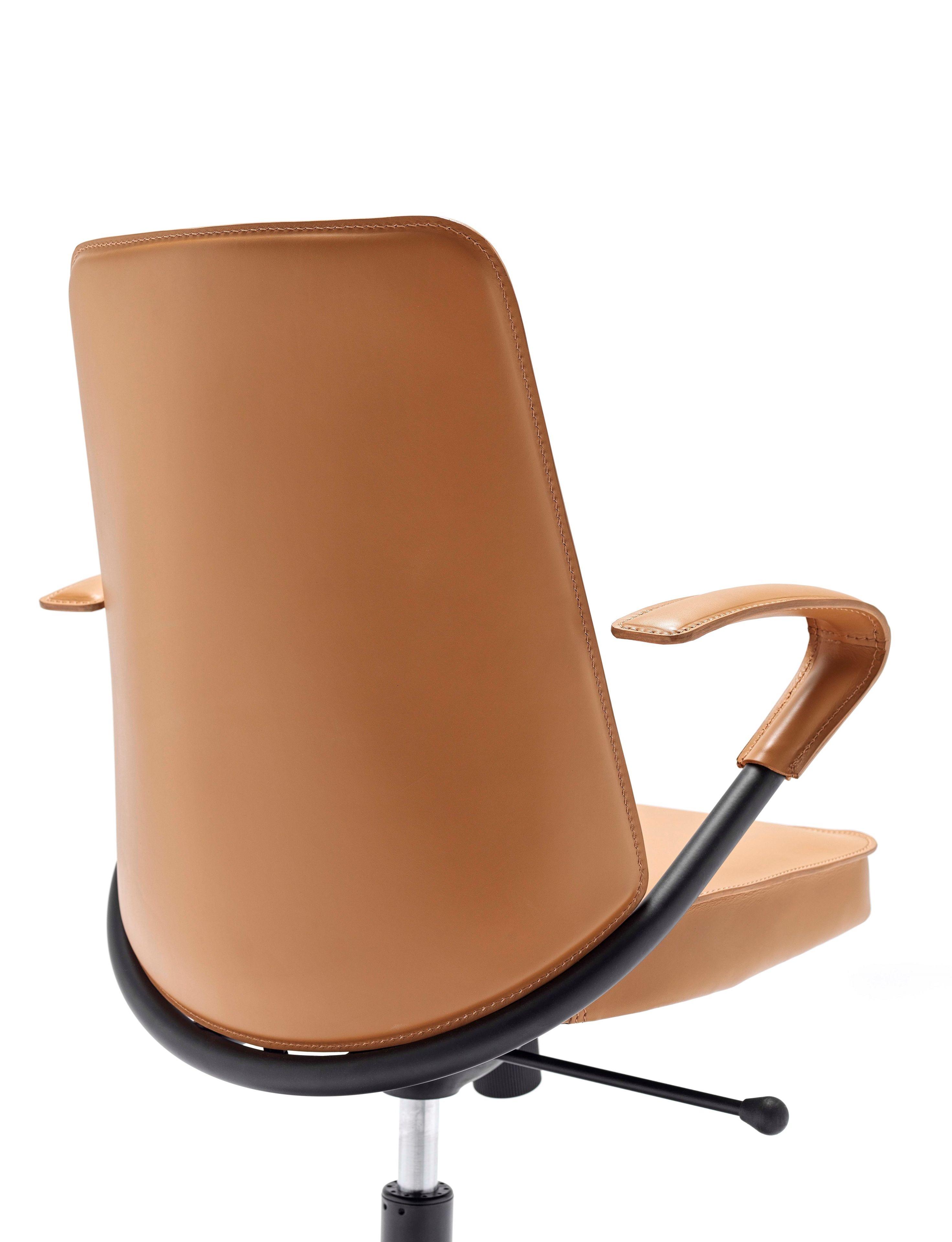 Регулируемый по высоте офисный стул из кожи с подлокотниками Fasem LUNA ARCH-00129410 - Вид №5