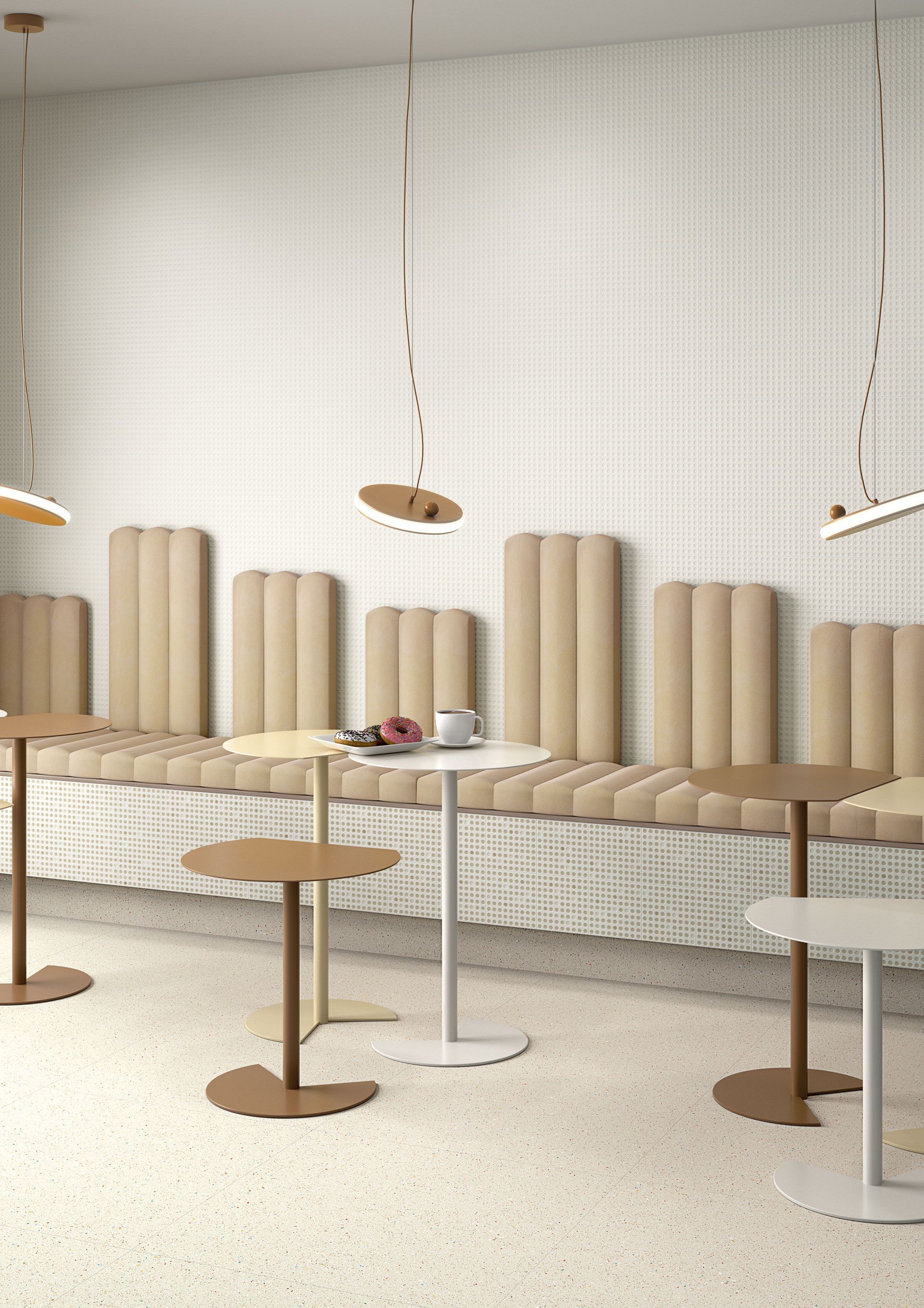 Венецианская терраццо эффект белая паста керамическое покрытие VIVES Micra ARCH-00093710 - Вид №7