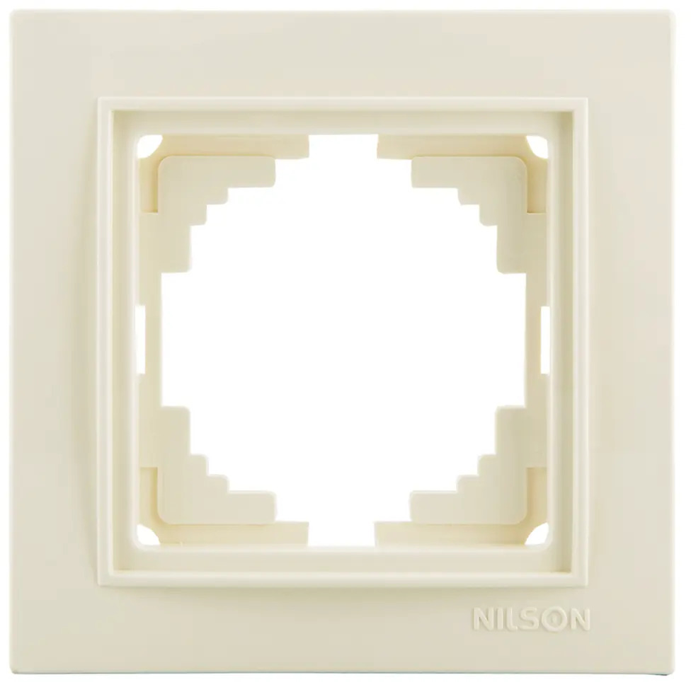 90621289 Рамка для розеток и выключателей Nilson Thor 1 пост цвет кремовый STLM-0311558