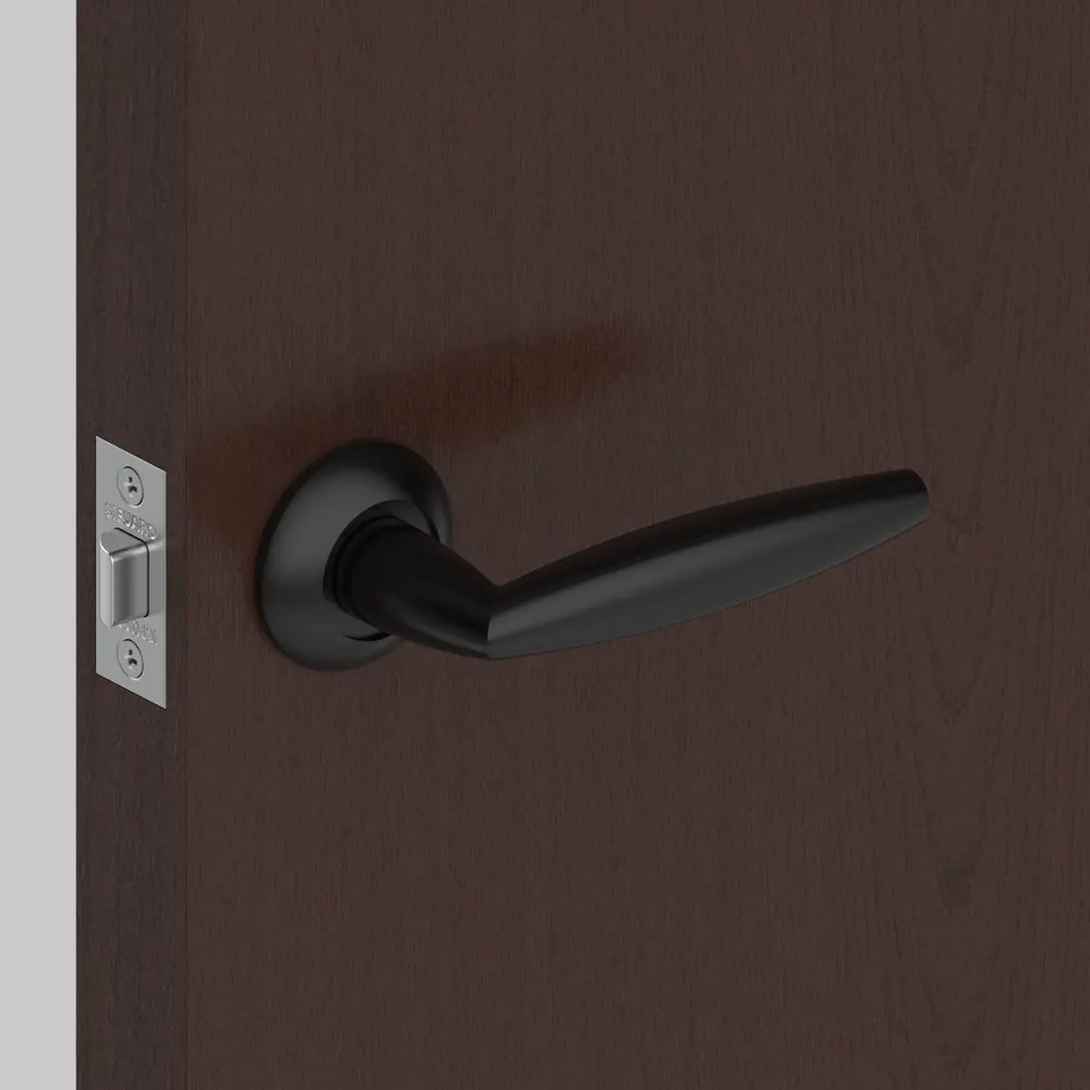 Ручка дверная на розетке Supreme BL24, цвет чёрный FUARO STLM-2137847 - Вид №5