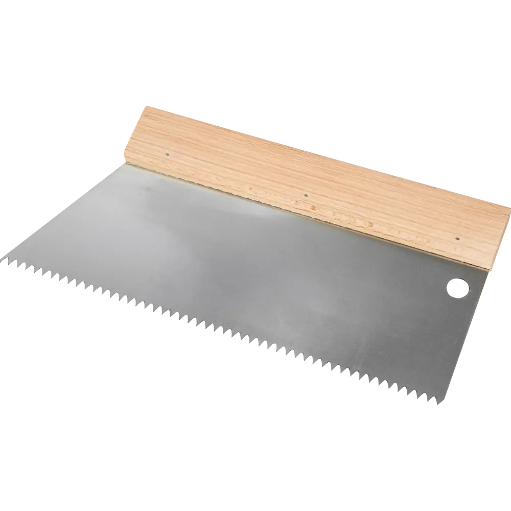 Шпатель зубчатый DOMINUS 250 мм для клея с буковой ручкой 81952430 STLM-0014870