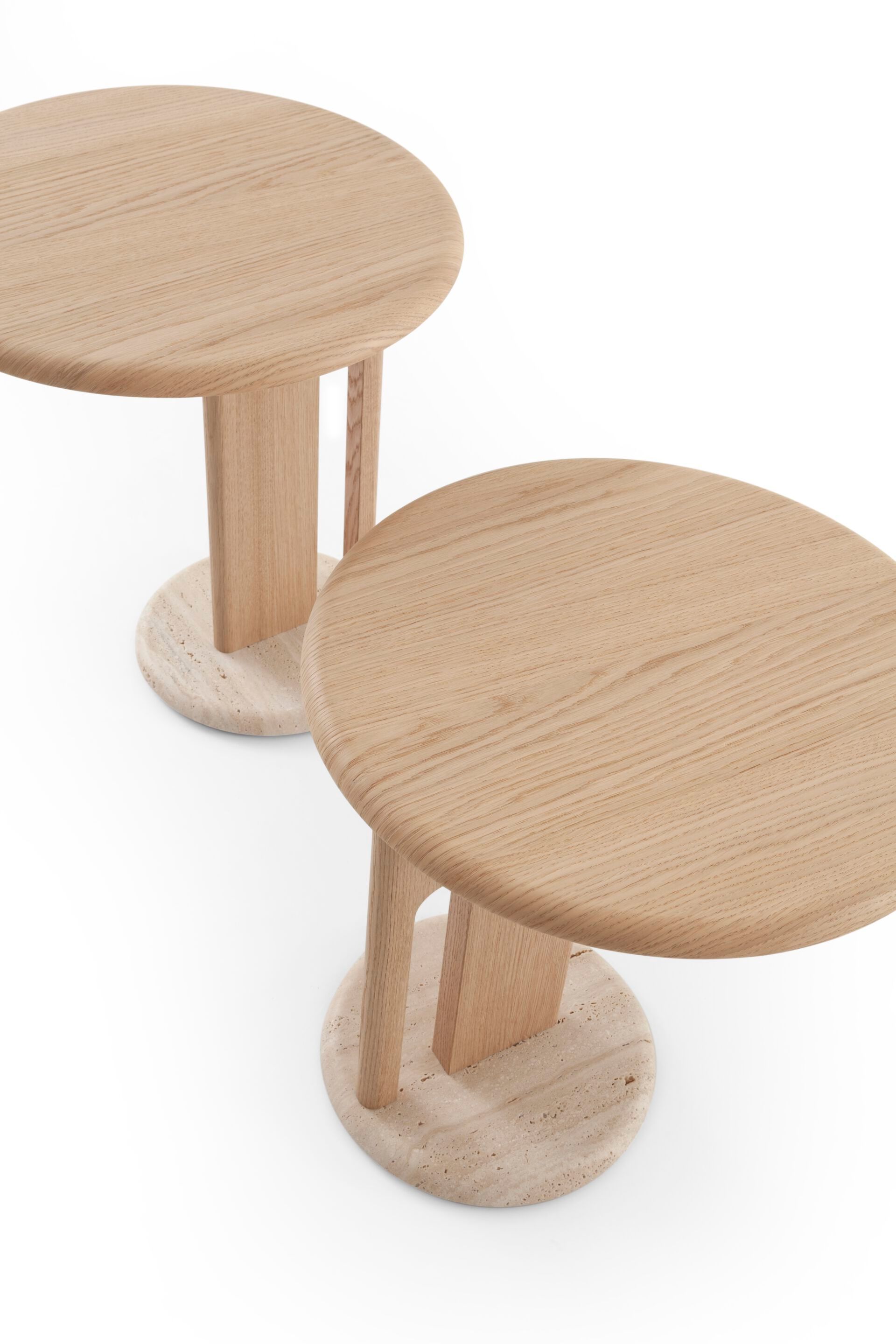 Журнальный столик с травертиновым основанием и деревянной рамой Morica Design Haute Couture ARCH-00008195 - Вид №1