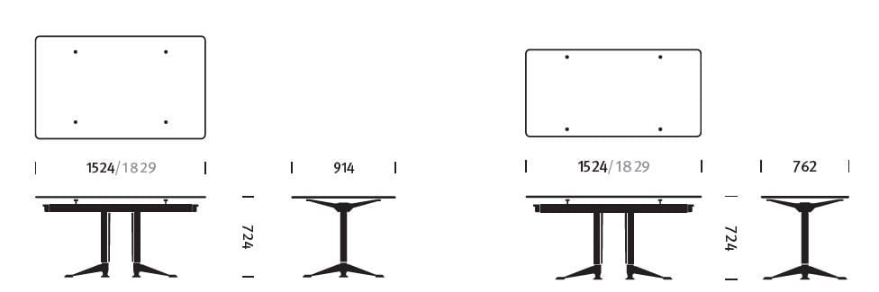 Стол / Стол из алюминия и стекла Herman Miller Burdick ARCH-00071234 - Вид №5