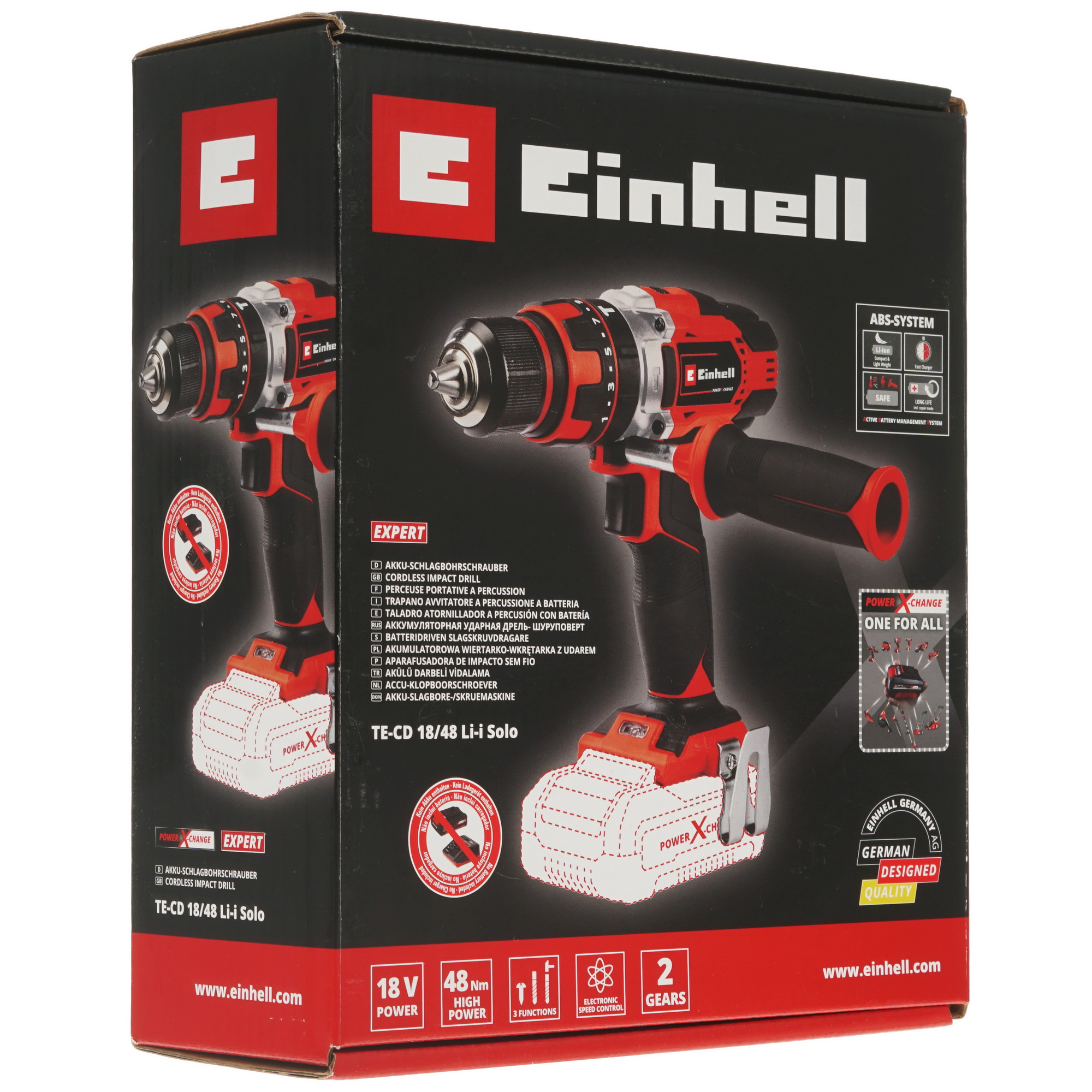 Дрель-шуруповерт Einhell PXC TE-CD 18/48 Li-i-Solo Power X Change 18V  , Без ЗУ, Без АКБ 5346583 STDN-0011950 - Вид №6
