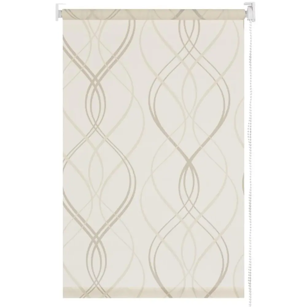 Штора рулонная «Волна» 100х190 см цвет бежевый PRAKTO Геометрия STLM-2207926