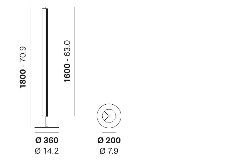 Экструдированный алюминиевый светодиодный торшер с диммером Pedrali Kawara ARCH-00033678 - Вид №4