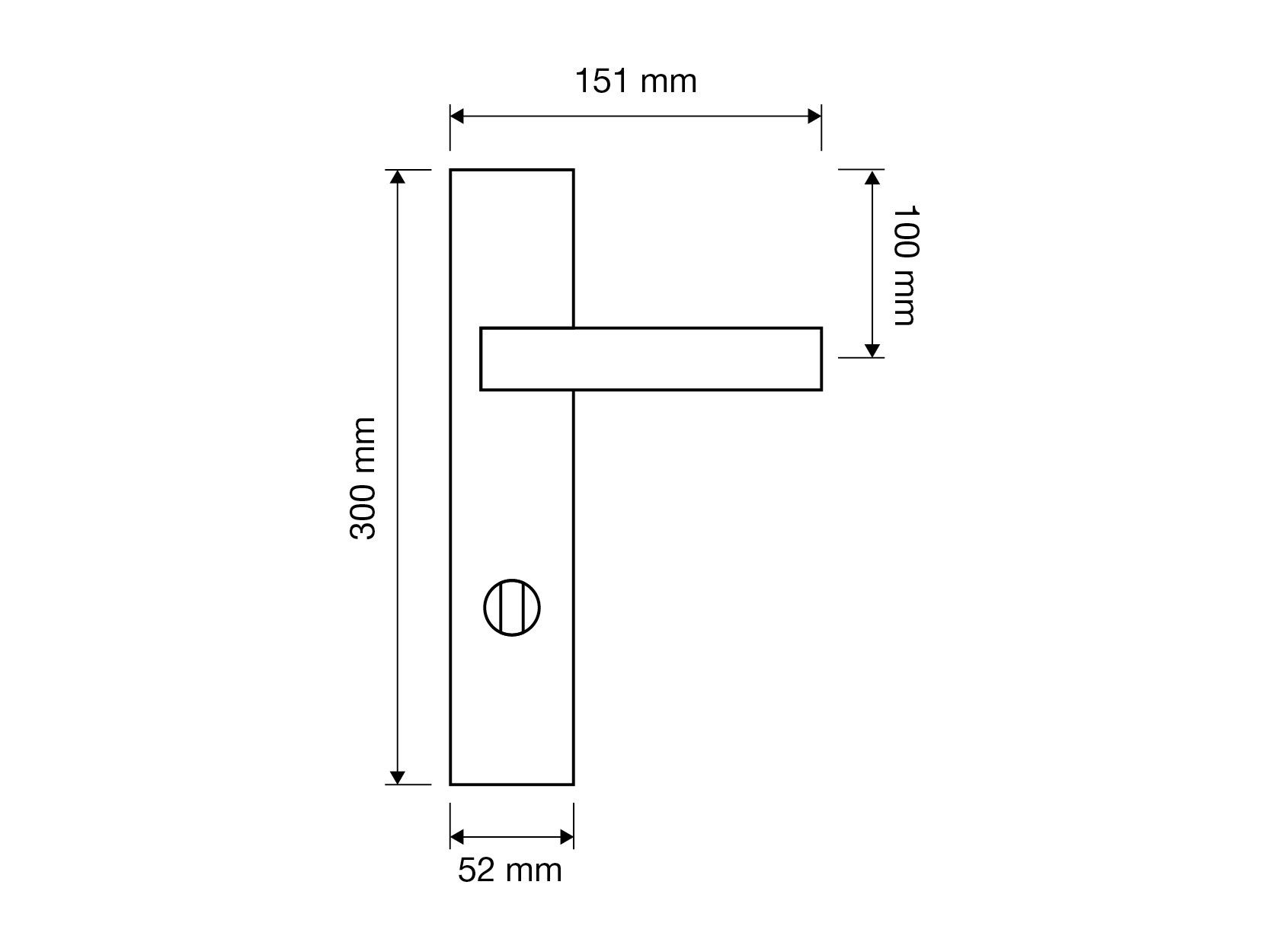 Латунная ручка на пластине LINEA CALI' синтез ARCH-00146092 - Вид №4