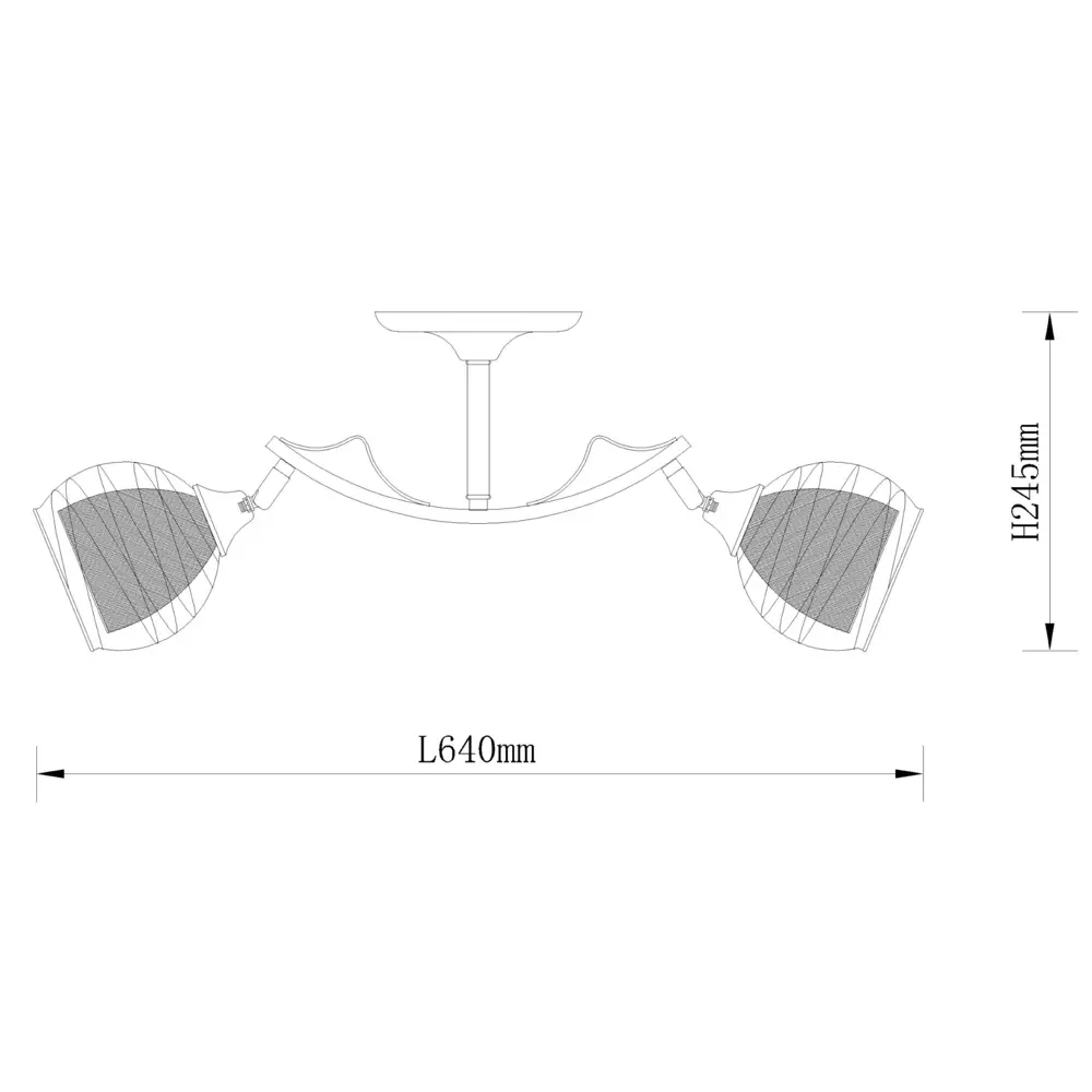 Люстра «Твинс» 2хЕ27х60 Вт, цвет золотой WINK STLM-2063527 - Вид №9
