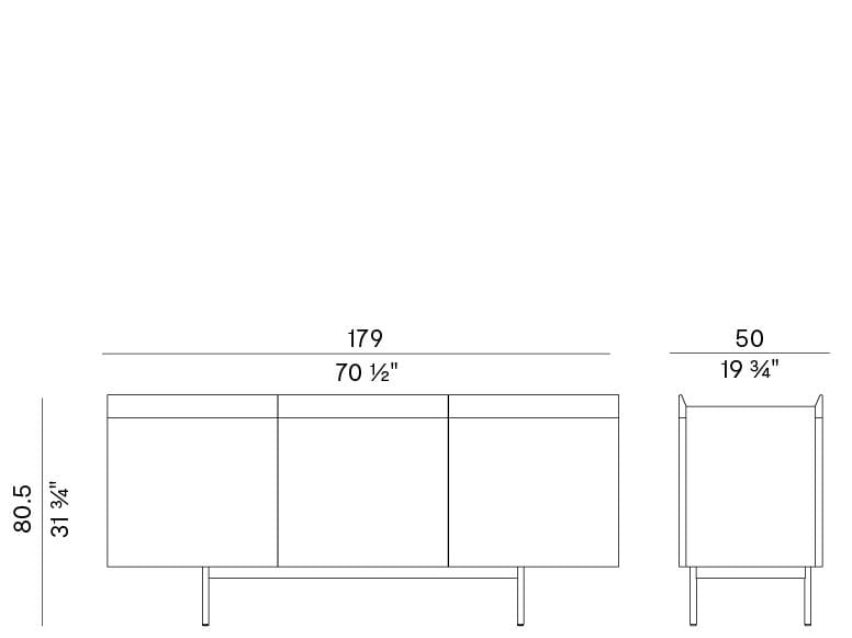 Шкаф из ясеня с распашными дверями Potocco Avant ARCH-00082952 - Вид №2