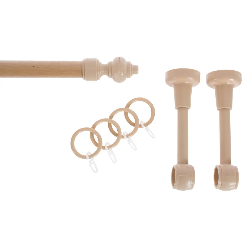 Карниз однорядный 160 см пластик цвет бук РУССКИЕ КАРНИЗЫ Стандарт STLM-2017602 - Вид №1