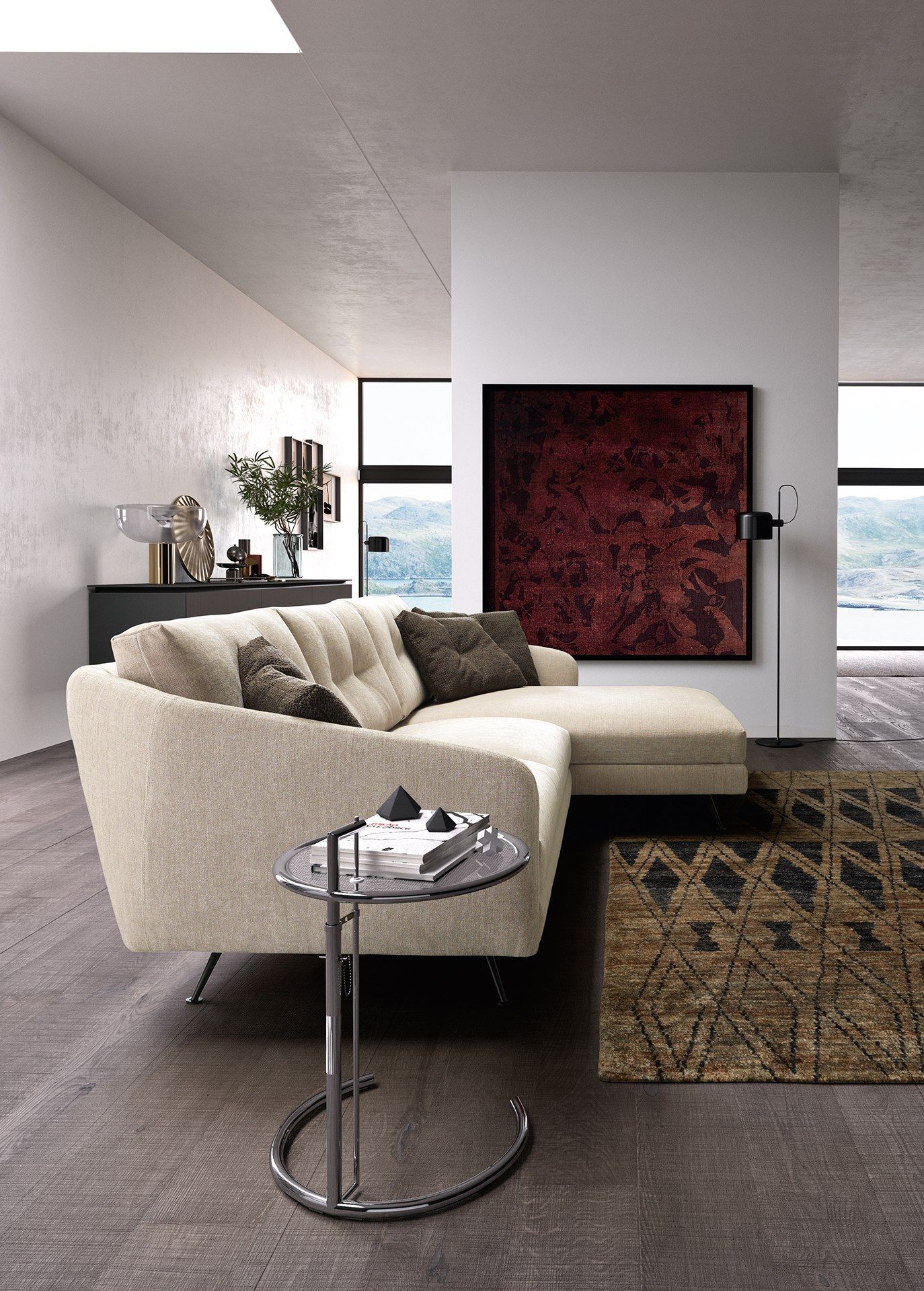 Секционный тканевый диван с полуостровом VALENTINI ARCH-00134554 - Вид №8