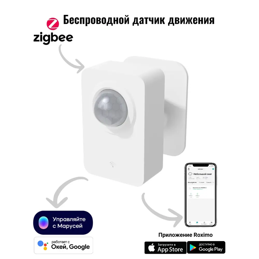 91211736 Умный Zigbee датчик движения Roximo SZP06 STLM-1118700