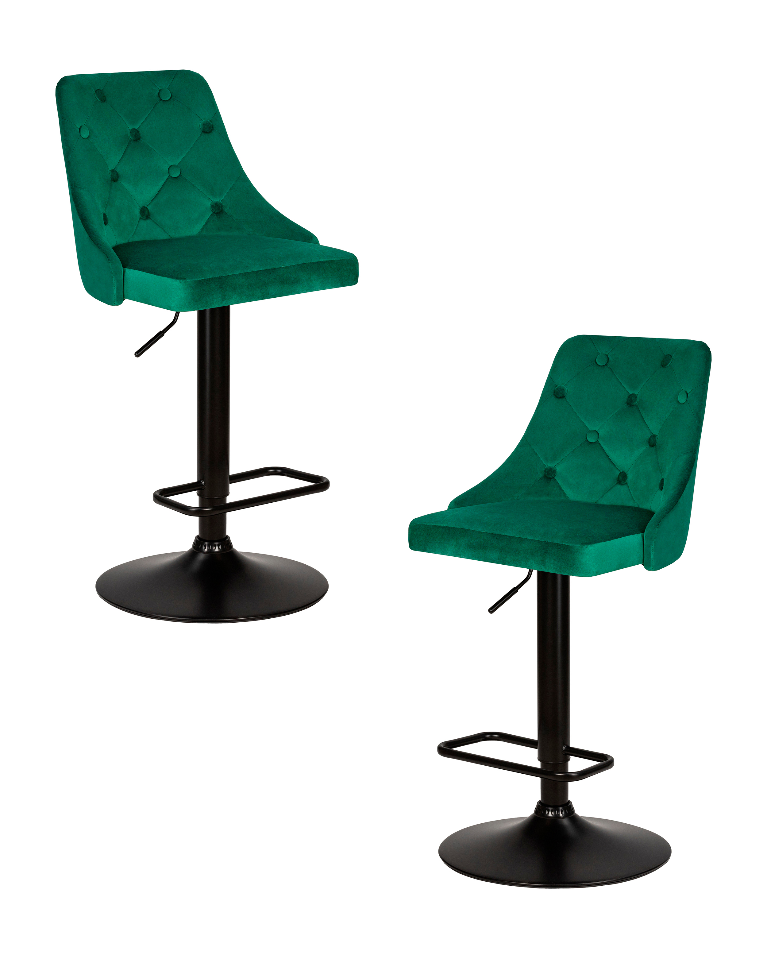 91000760 Комплект барных стульев 2 шт Joseph black lm-5021 48x110x54 цвет зеленый STLM-0433006 DOBRIN