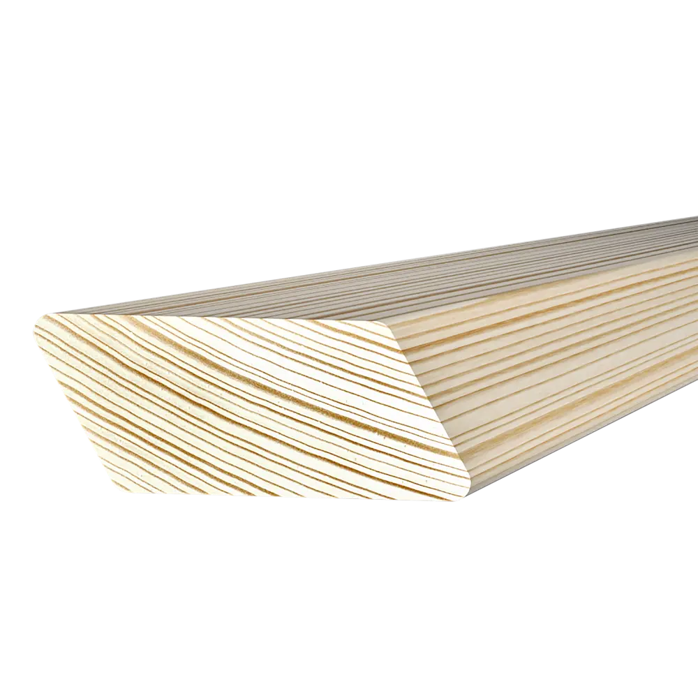 АРЕЛАН Декоративный скошенный брусок из сращенной сосны 28х70х2200 мм 82276351 STLM-0023823