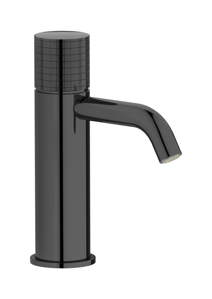 Смеситель для раковины на 1 отверстие в комплекте с донным клапаном WE ARE IB ga200cf Black Chrome Gatsby