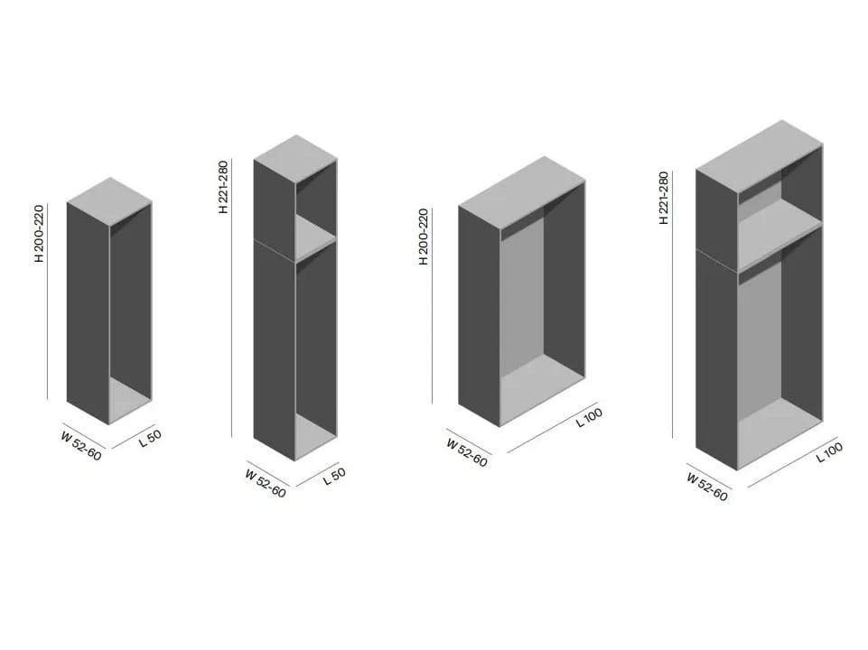 Модульный шкаф для ванной комнаты из МДФ со стеклянными дверцами Inbani слой ARCH-00073459 - Вид №10