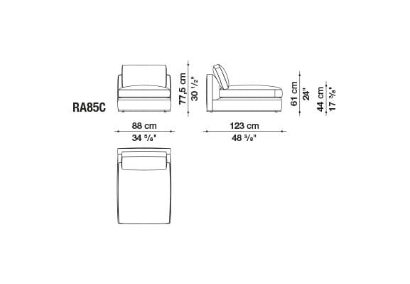 Ткань диван B&B Italia Ричард ARCH-00082196 - Вид №40