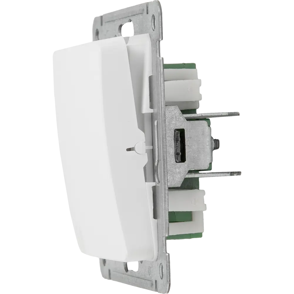 Выключатель встраиваемый Hegel Мастер 2 клавиши цвет белый STLM-2121258 - Вид №4