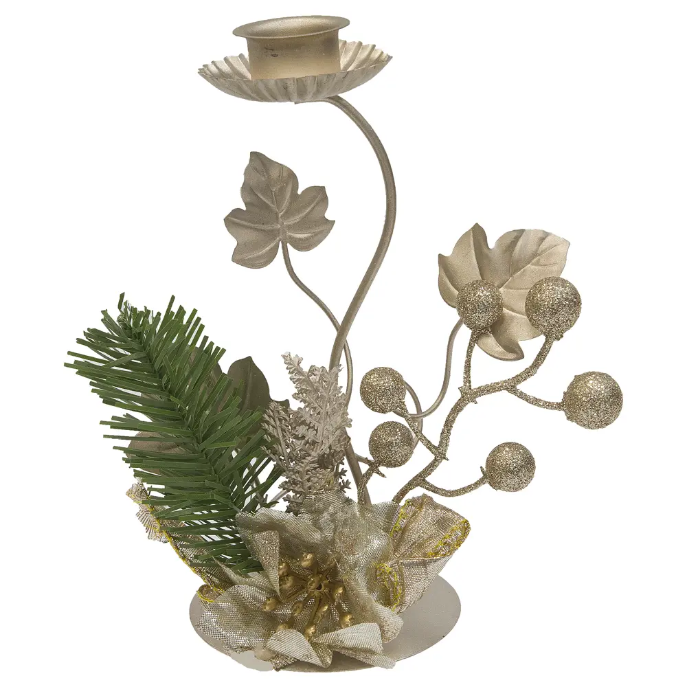 Подсвечник с цветком шампань 16 см Santreyd STLM-2183314