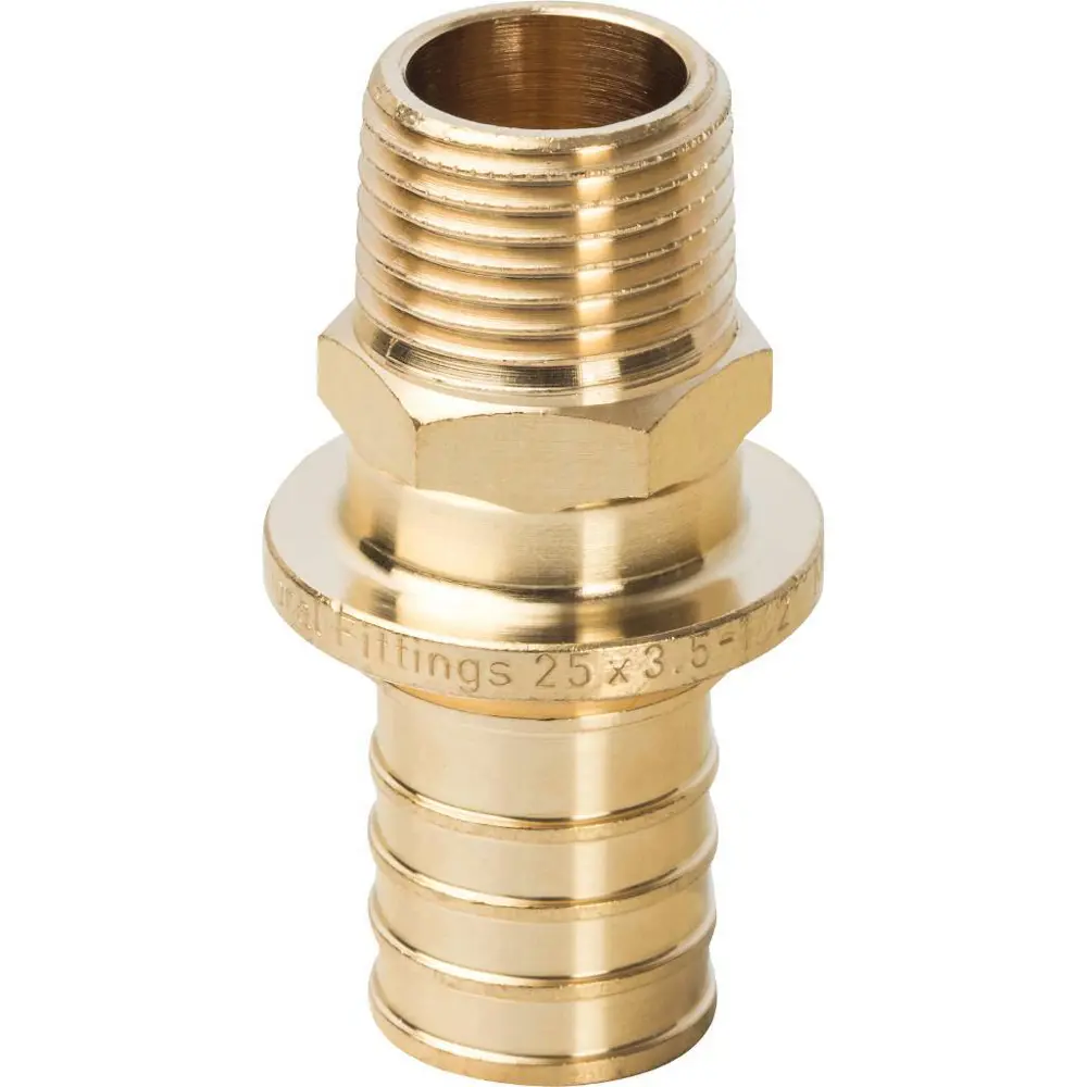 Переходник латунный STOUT 1/2"×25 мм с наружной резьбой 82197779 STLM-1384470