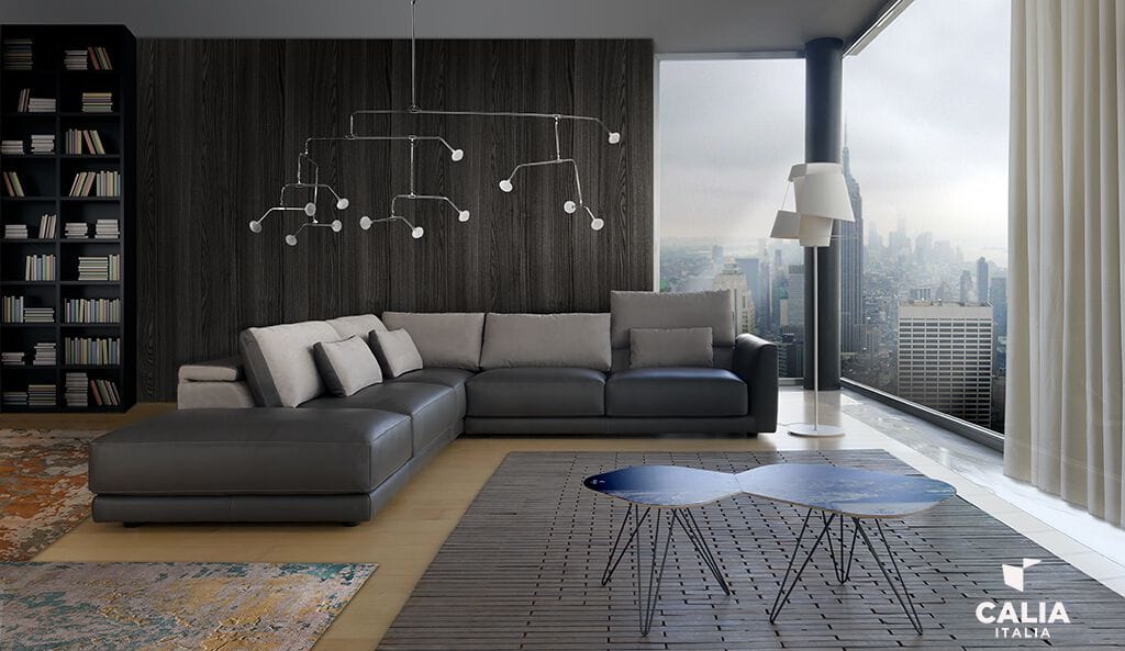 Кожаный угловой диван Calia Italia Superior ARCH-00093452 - Вид №1