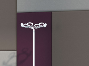 Окрашенная металлическая напольная вешалка