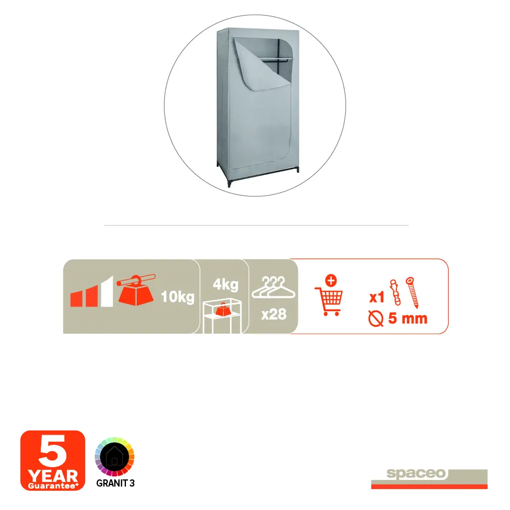 Шкаф-чехол Spaceo для сезонной одежды 75×160×45 см 82762457 STLM-0035672 - Вид №11