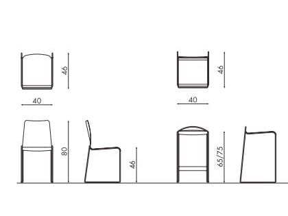 Металлический стул, штабелируемый, огнестойкий YDF Камилла ARCH-00132990 - Вид №8