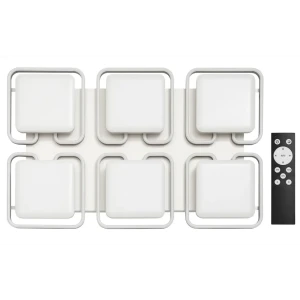 Люстра потолочная светодиодная диммируемая Ritter Etro 52009 2 с д/у 180 Вт 60 м² регулируемый белый свет цвет белый