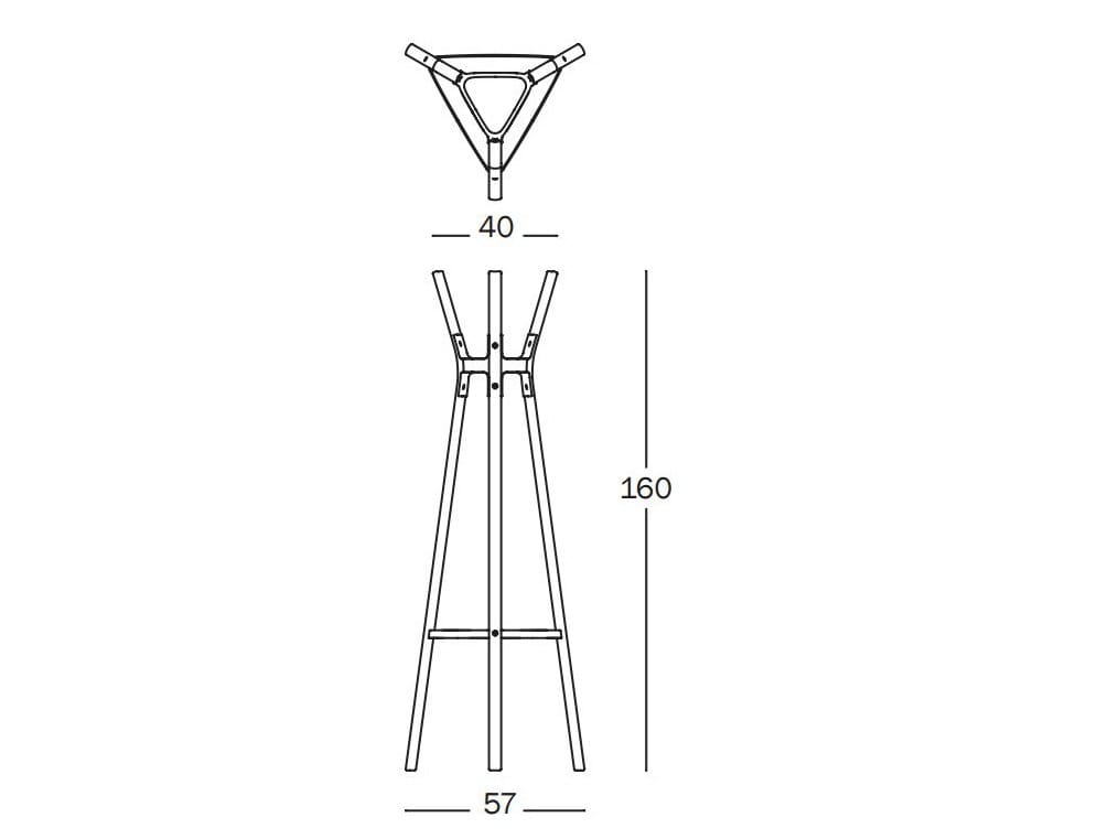Напольная вешалка из бука Magis Steelwood ARCH-00080314 - Вид №7