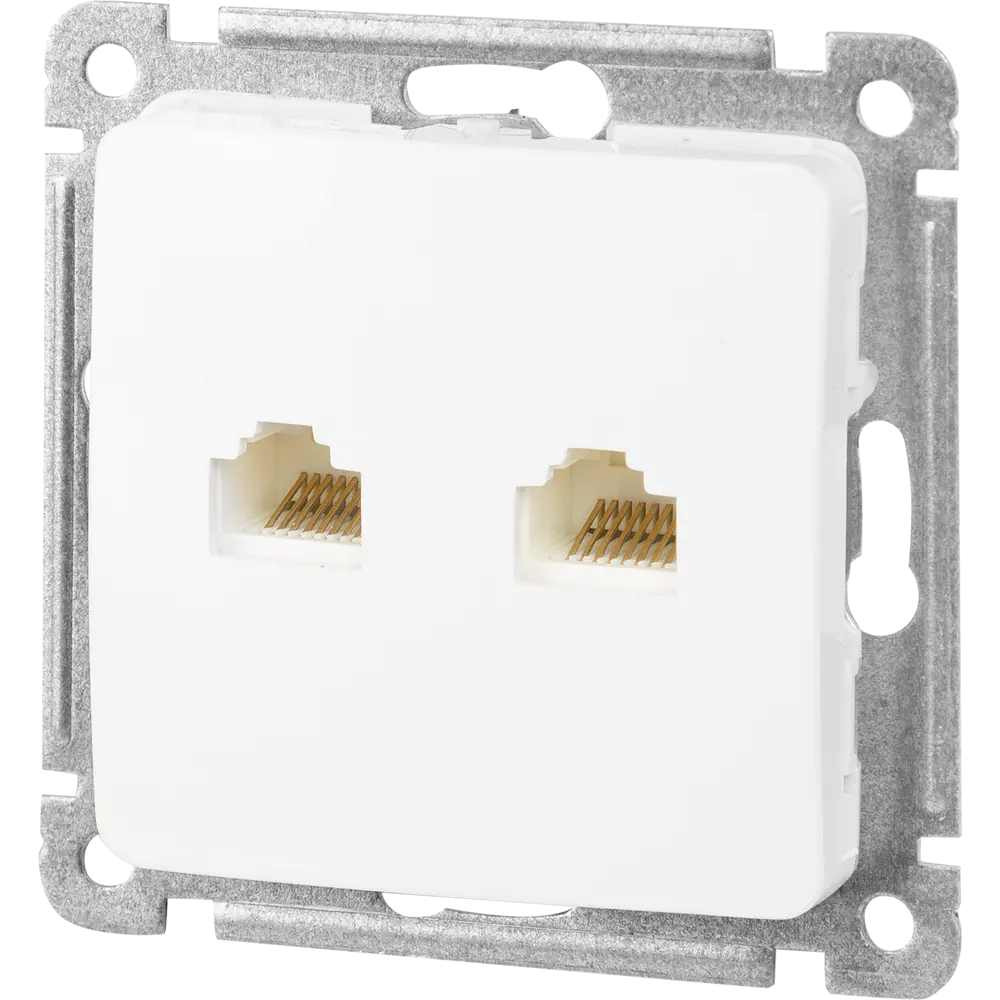 Розетка компьютерная встраиваемая Hegel РСКК-440 цвет белый STLM-2006379 - Вид №1