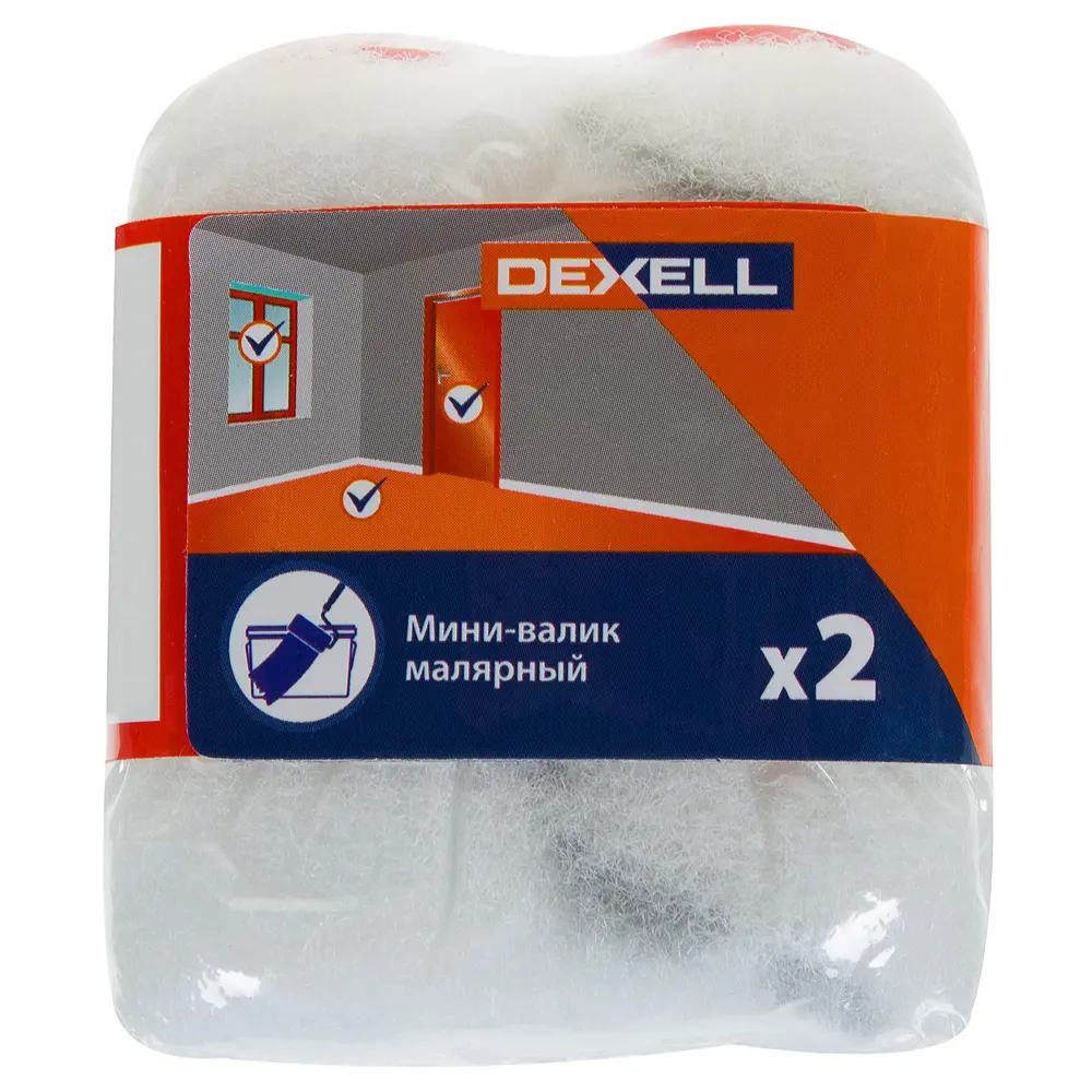 Мини-валик для алкидов Dexell 60 мм 2 шт DEXTER STLM-2093793 - Вид №2