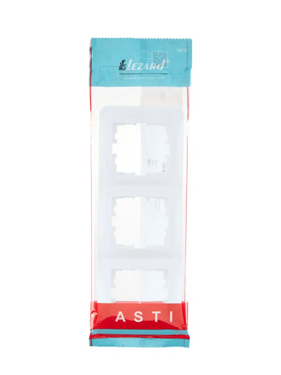 ASTI Рамка 3-ая вертикальная б/вст белая LEZARD 7081-0200-153