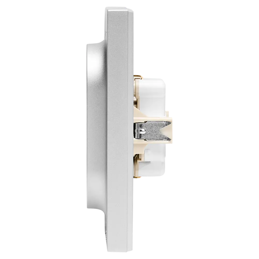 Розетка двойная встраиваемая Systeme Electric AtlasDesign с заземлением цвет алюминий STLM-2072913 - Вид №3