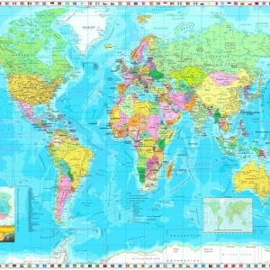 4-055-World-Map-Flags Фотообои Komar Vol.15 1.84х2.54 м