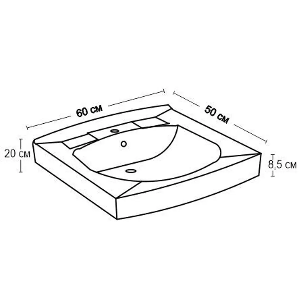 Раковина на стиральную машину Santek Пилот 1WH302431 50x60 см STLM-2194941 - Вид №2