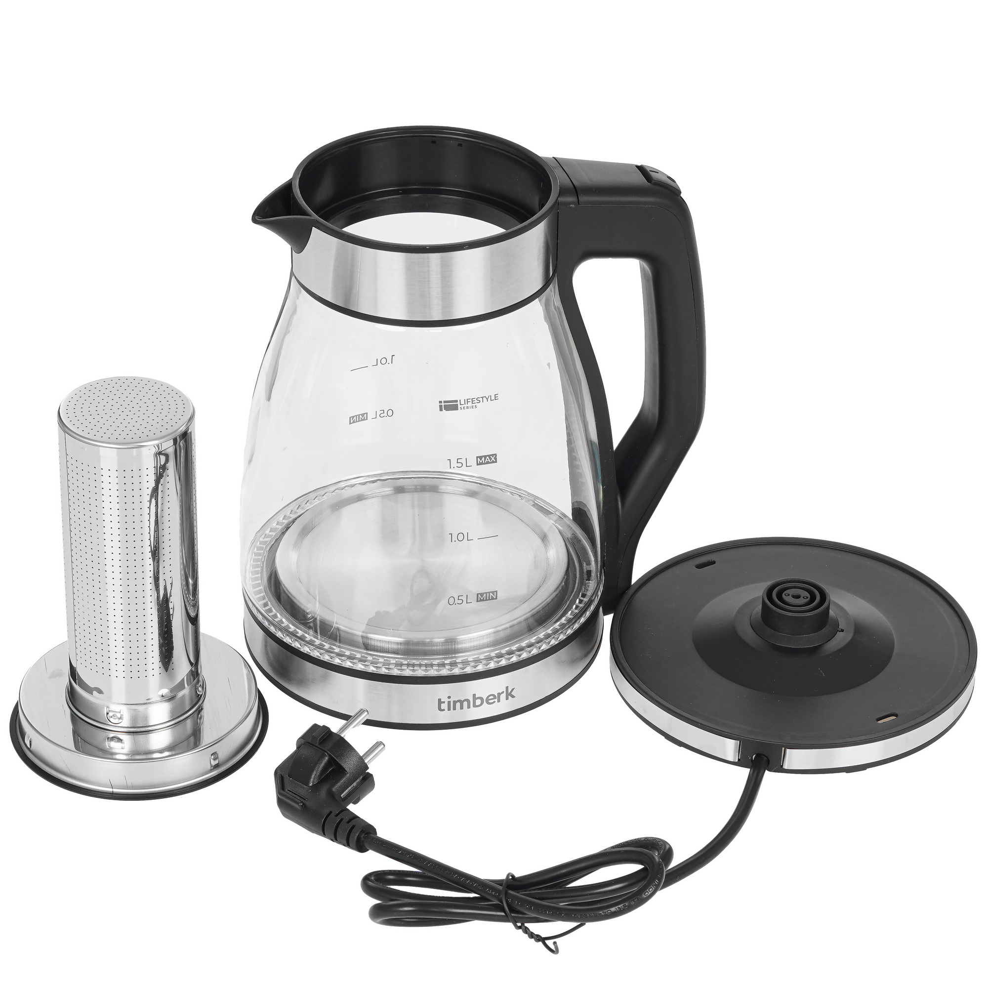 9091197 Электрочайник Timberk T-EK27G02 черный STDN-0076642 - Вид №4