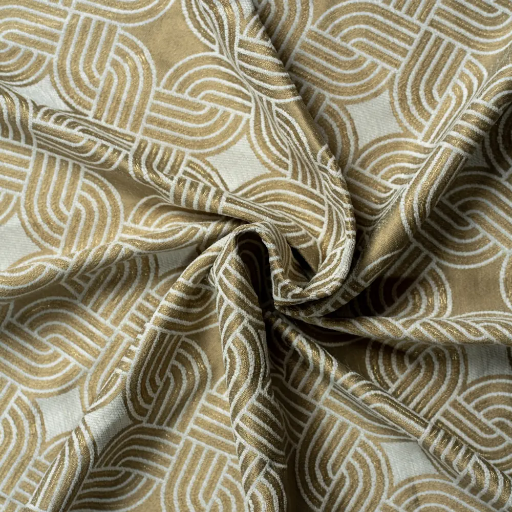 Штора «Макраме» ПАВЛОВО-ПОСАДСКИЙ ШЕЛК — оливковый бархат 160x260 см 89231535 STLM-1338313 - Вид №1