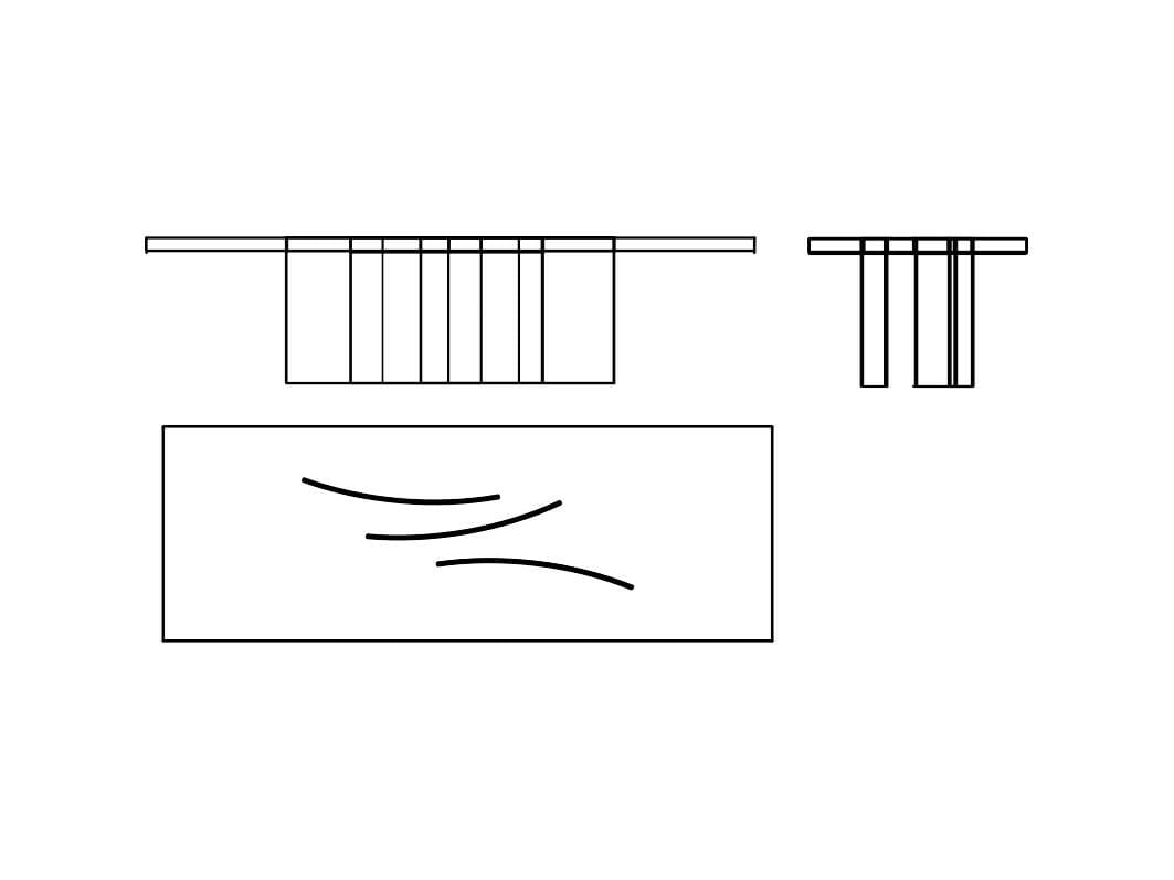 Прямоугольный обеденный стол из дерева и стекла Naturedesign Origin ARCH-00024494 - Вид №5