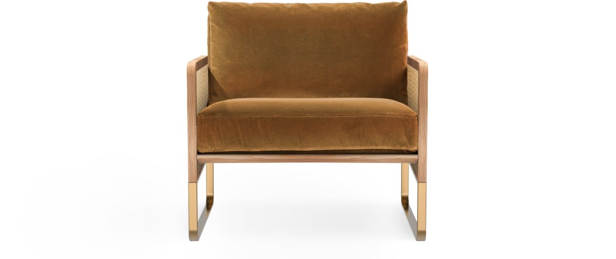 Винтажное стильное бархатное съемное мягкое кресло RED EDITION плетеная ARCH-00037426 - Вид №30