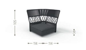 Садовый диван с полуостровом Talenti Cliff Decò ARCH-00087599 - Вид №7