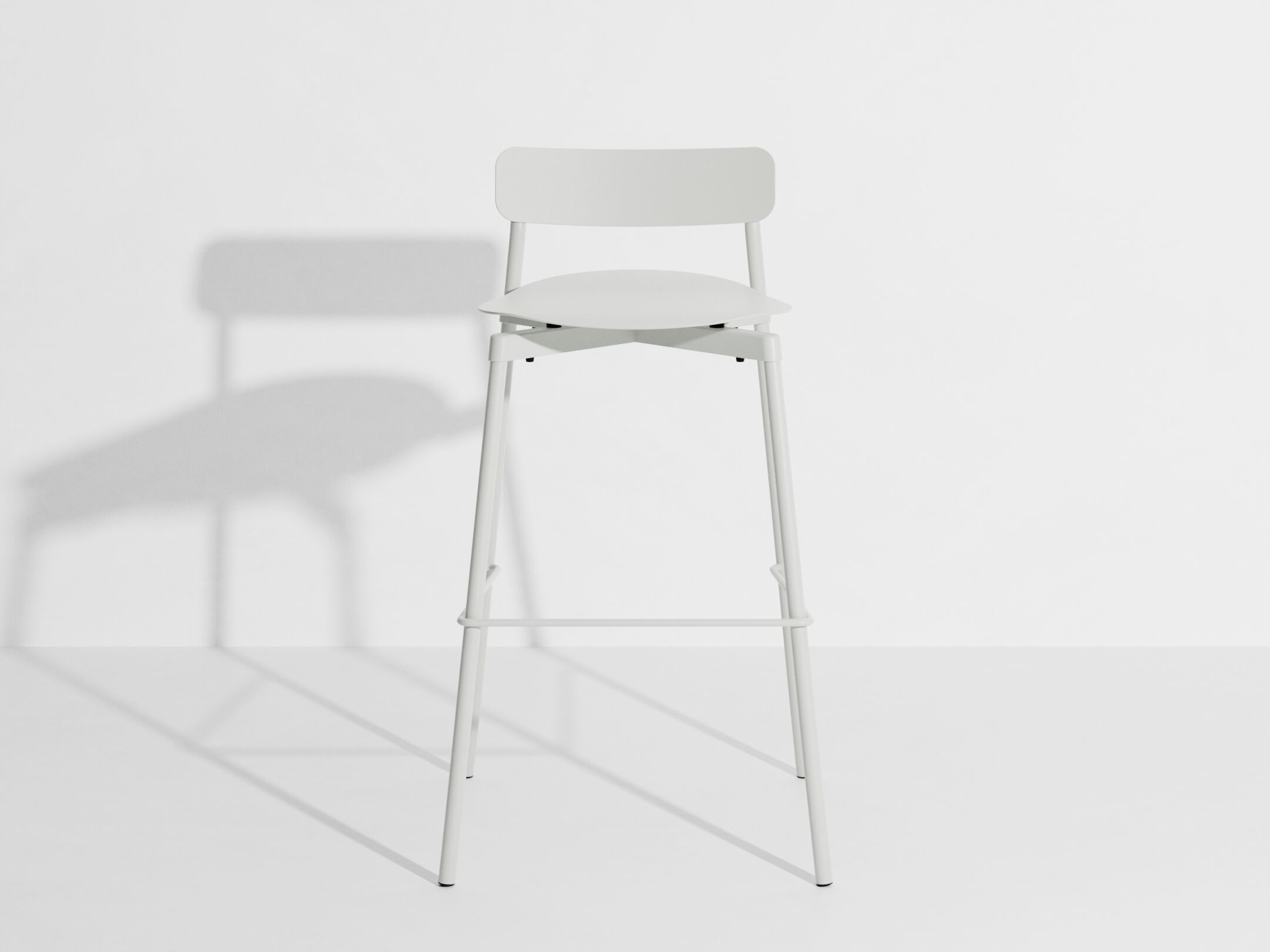 Высокий штабелируемый алюминиевый стул с порошковым покрытием с подставкой для ног Petite Friture Fromme ARCH-00091817 - Вид №43