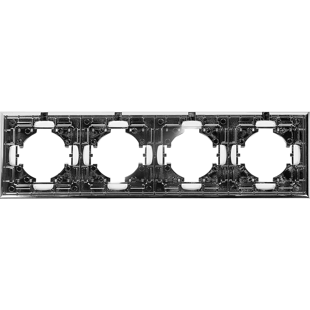 Рамка для розеток и выключателей Gusi Electric Ugra 4 поста цвет белый STLM-2004017 - Вид №4